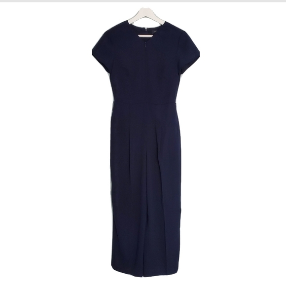 Club Monaco Hidden Zip Jumpsuit Navy Blue - Picture 3 of 7